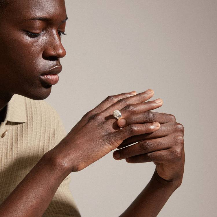 Pilgrim CINDY Recycelter Kristall-Ring Versilbert