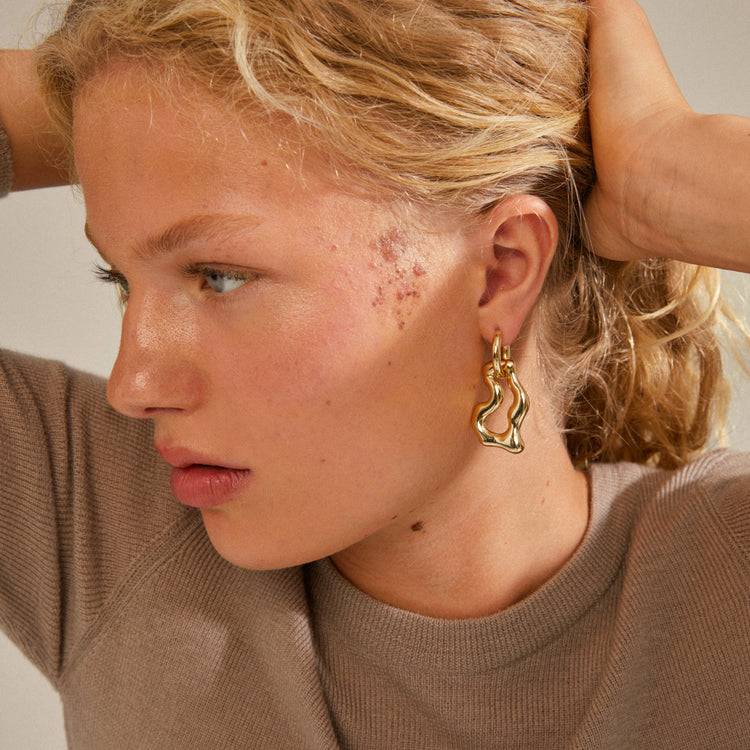 Pilgrim CLOUD Recycelte Ohrringe Vergoldet