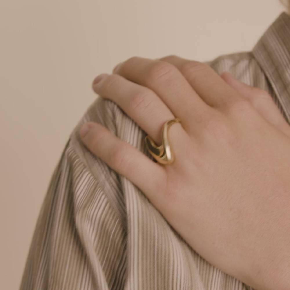 Pilgrim CLOUD Recycelter Ring Vergoldet