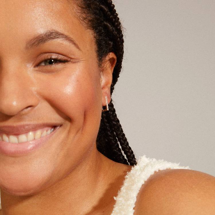 Pilgrim COBY Recycelte Kristall-Creolen Versilbert