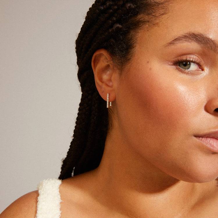 Pilgrim COBY Recycelte Kristall-Creolen Versilbert