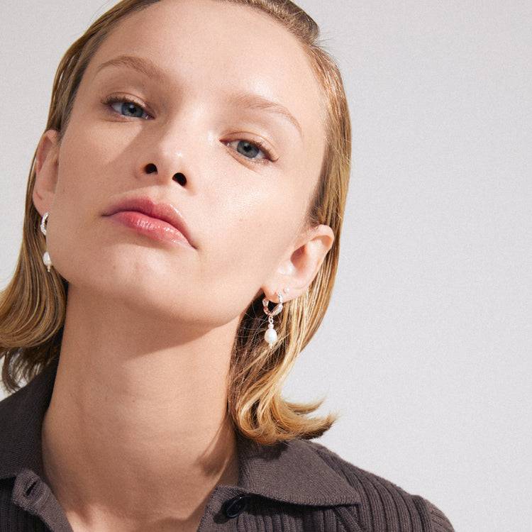 Pilgrim CONSTANCE Ohrringe 2-in-1-Set Versilbert