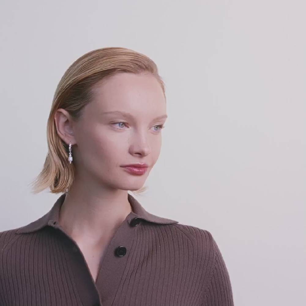 Pilgrim CONSTANCE Ohrringe 2-in-1-Set Versilbert