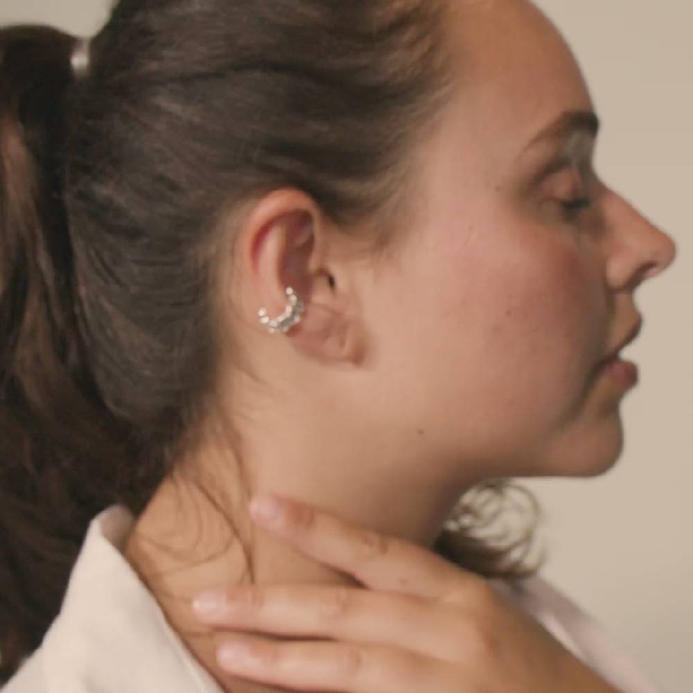 Pilgrim CREATE Recycelter Ohrclip, Versilbert