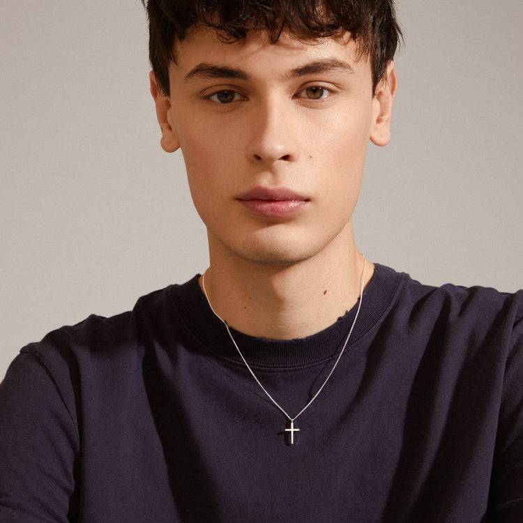 Pilgrim DAISY Recycelte Kreuz-Halskette Versilbert