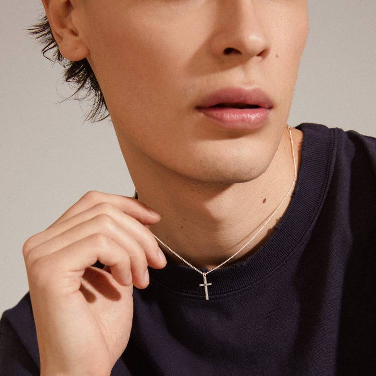 Pilgrim DAISY Recycelte Kreuz-Halskette Versilbert