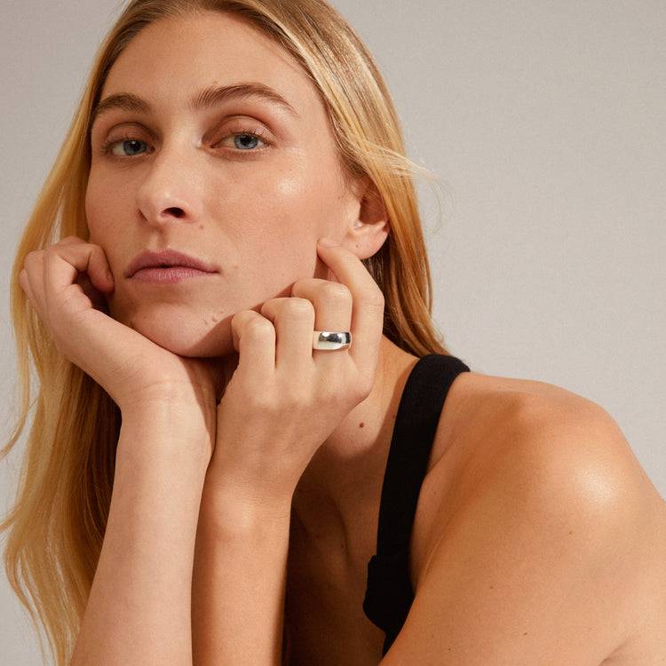 Pilgrim DAISY Recycelter Ring Versilbert