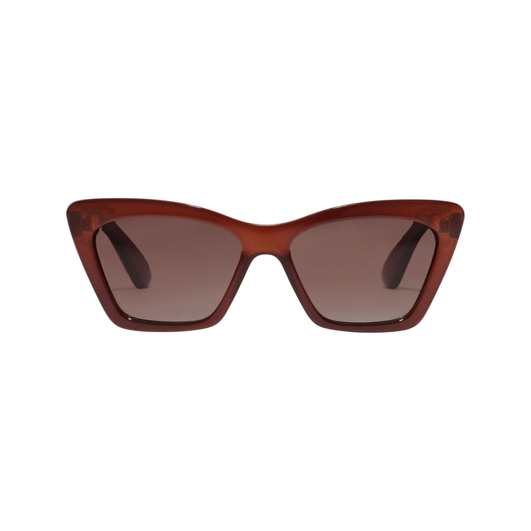 Pilgrim DAKOTA Eckige Cat-Eye-Sonnenbrille Braun