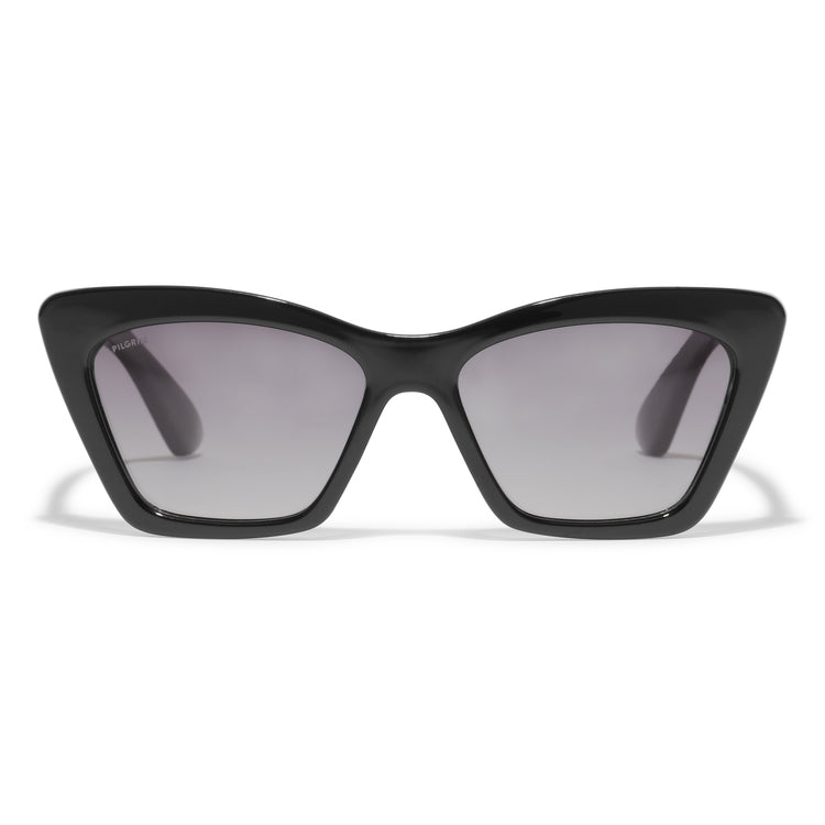 Pilgrim DAKOTA Eckige Cat-Eye-Sonnenbrille Schwarz