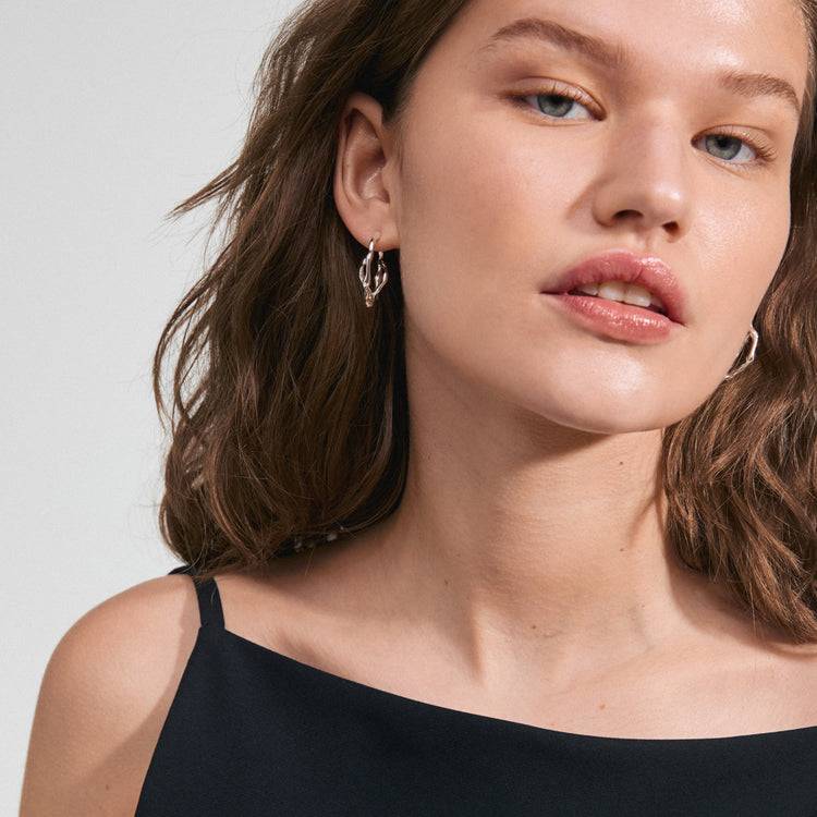 Pilgrim DIDO Recycelte Creolen Versilbert