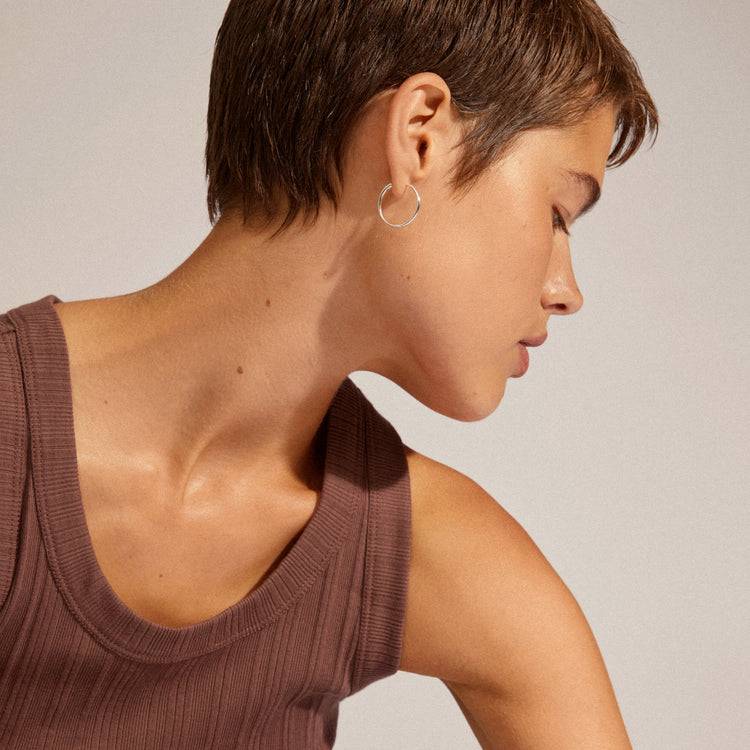 Pilgrim EANNA Recycelte, Große Creolen, Versilbert