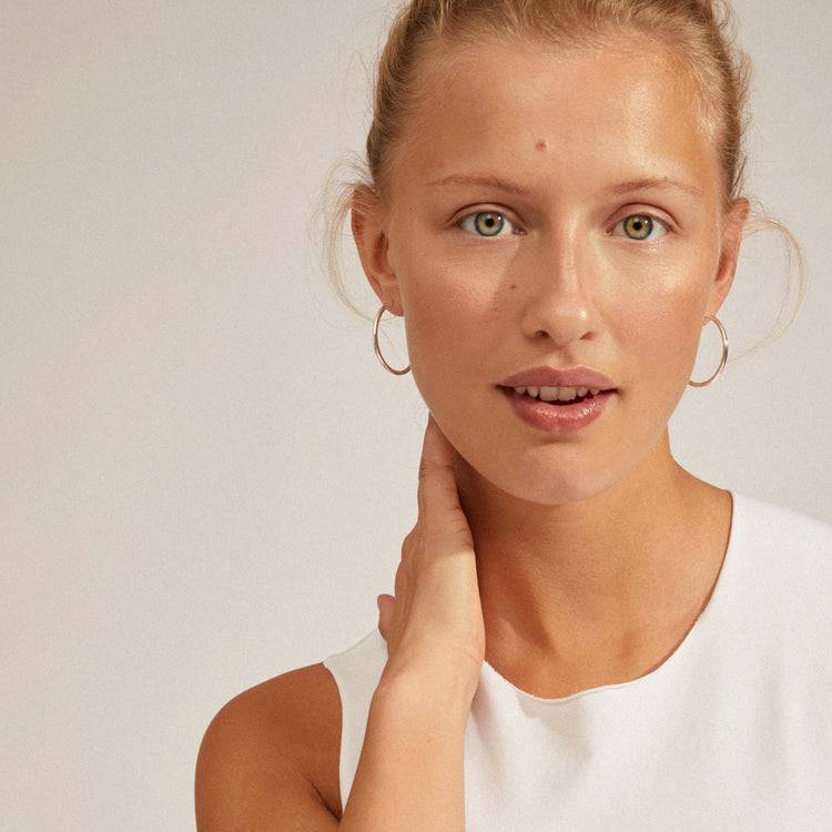 Pilgrim EANNA Recycelte Maxi-Creolen, Versilbert