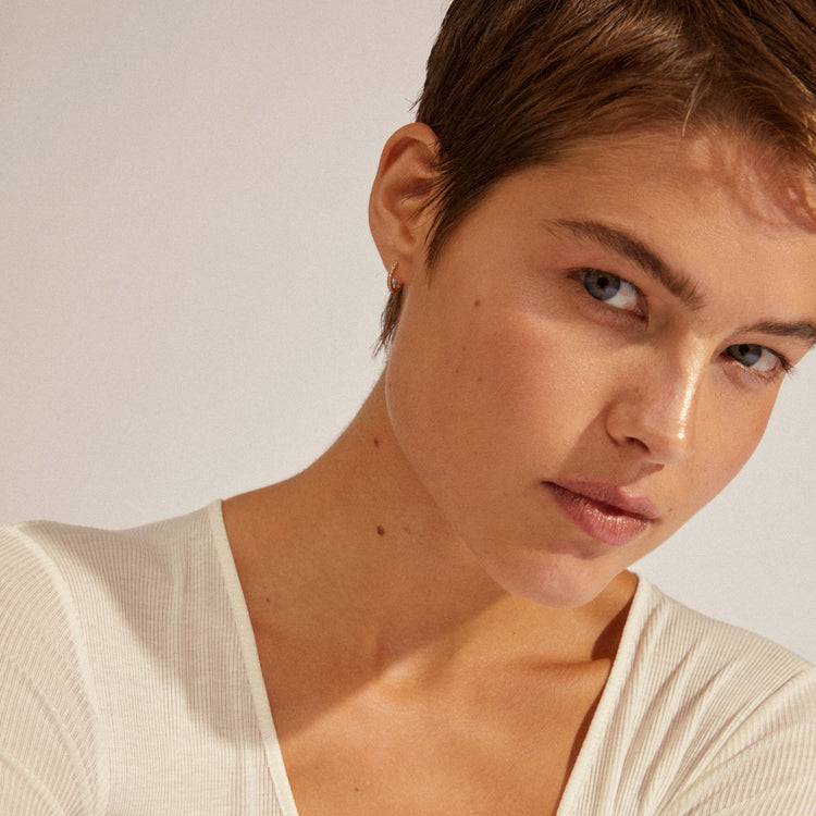 Pilgrim EBNA Kleine Kristall-Creolen, Vergoldet