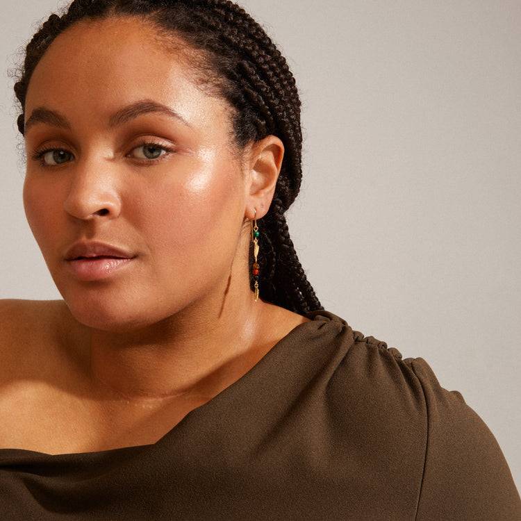 Pilgrim ECHO Kettenohrringe Vergoldet