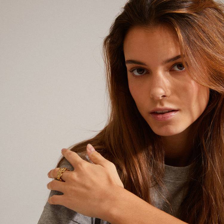 Pilgrim ECHO Recycelter Ring Vergoldet