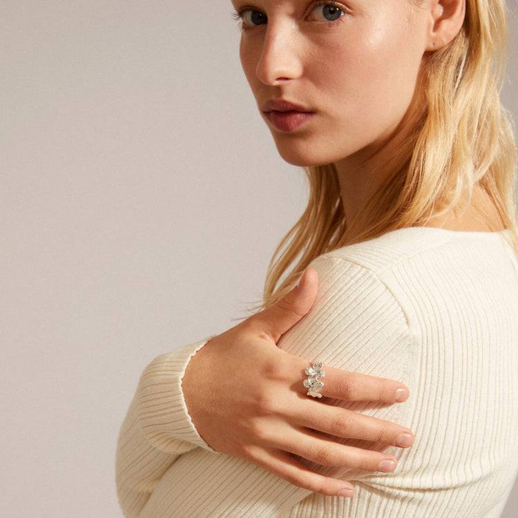 Pilgrim ECHO Recycelter Ring Versilbert