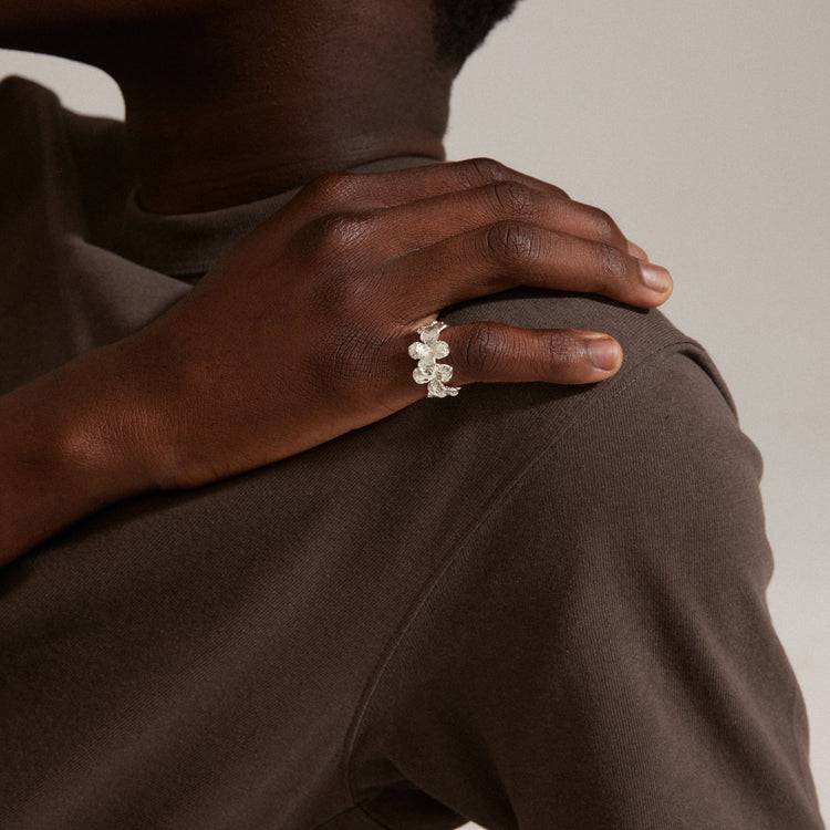 Pilgrim ECHO Recycelter Ring Versilbert