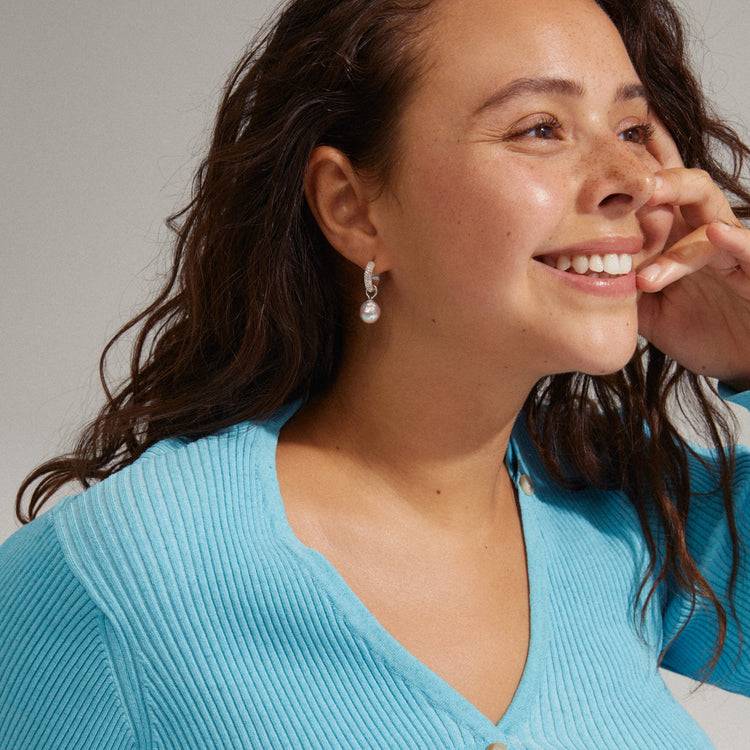 Pilgrim EDELE Perlen-Ohrringe, Versilbert