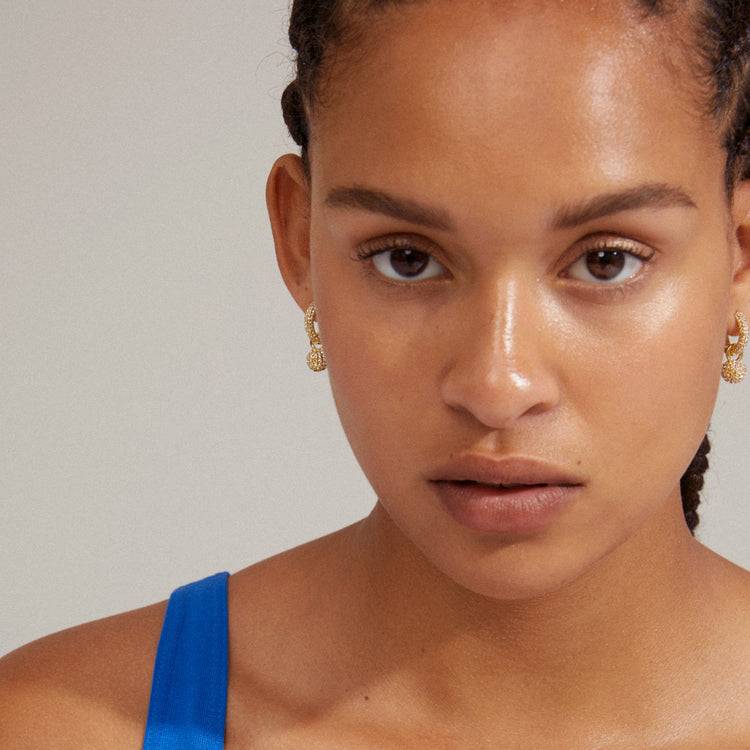 Pilgrim EDTLI Kristall-Creolen, Vergoldet