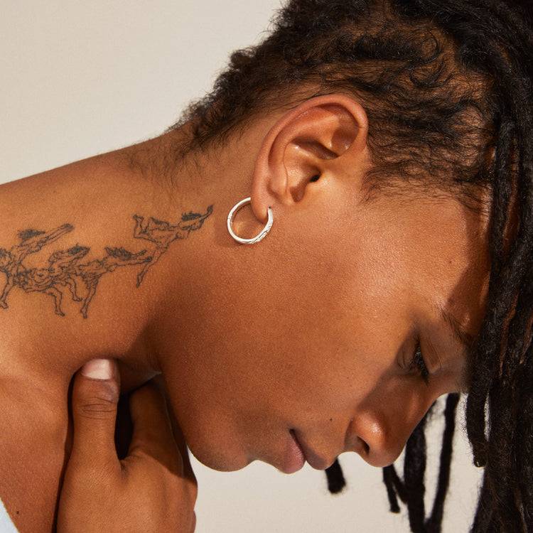 Pilgrim EDURNE Kristall-Creolen, Versilbert