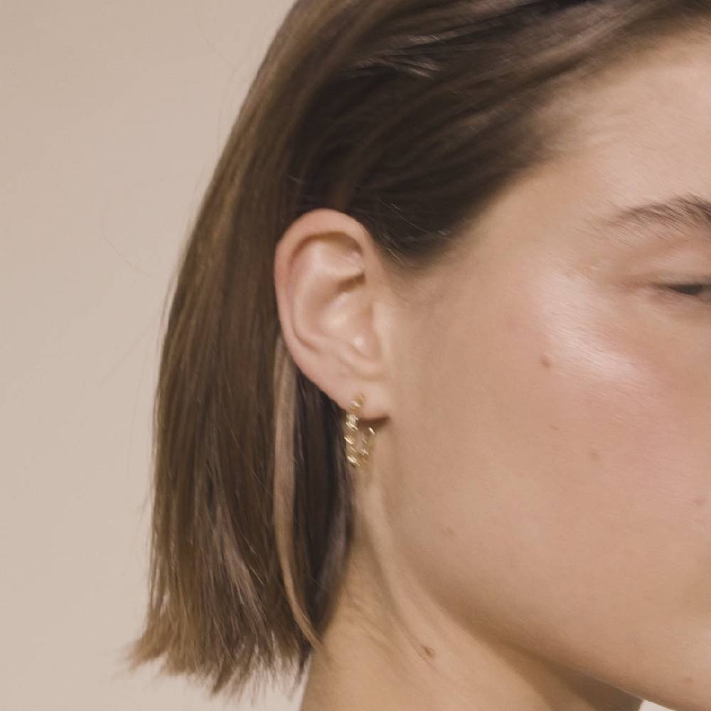 Pilgrim EIRA Ankerketten-Creolen, Vergoldet