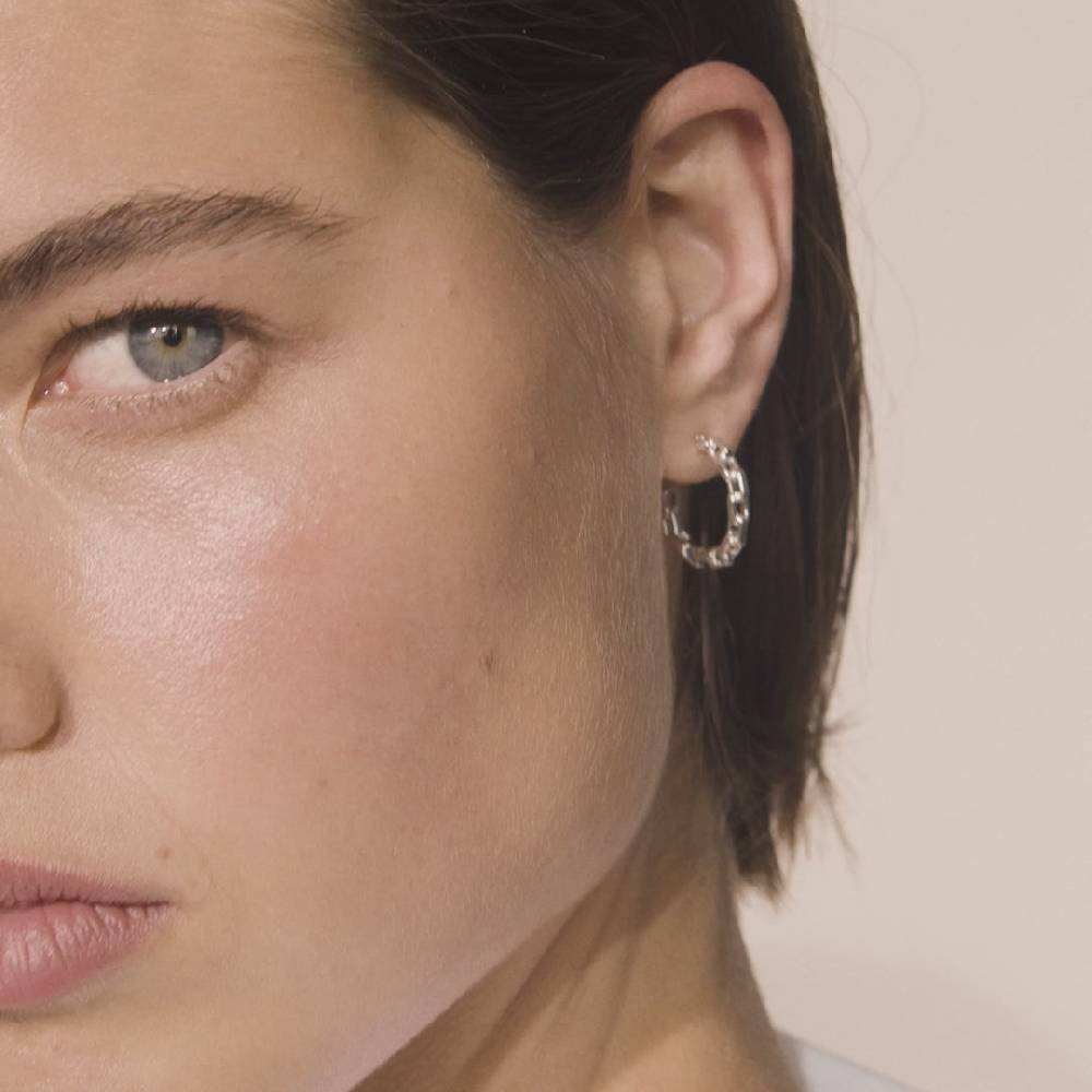 Pilgrim EIRA Ankerketten-Creolen, Versilbert