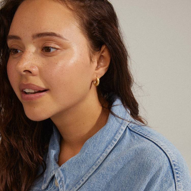 Pilgrim ELFRIDA Recycelte Creolen, Vergoldet