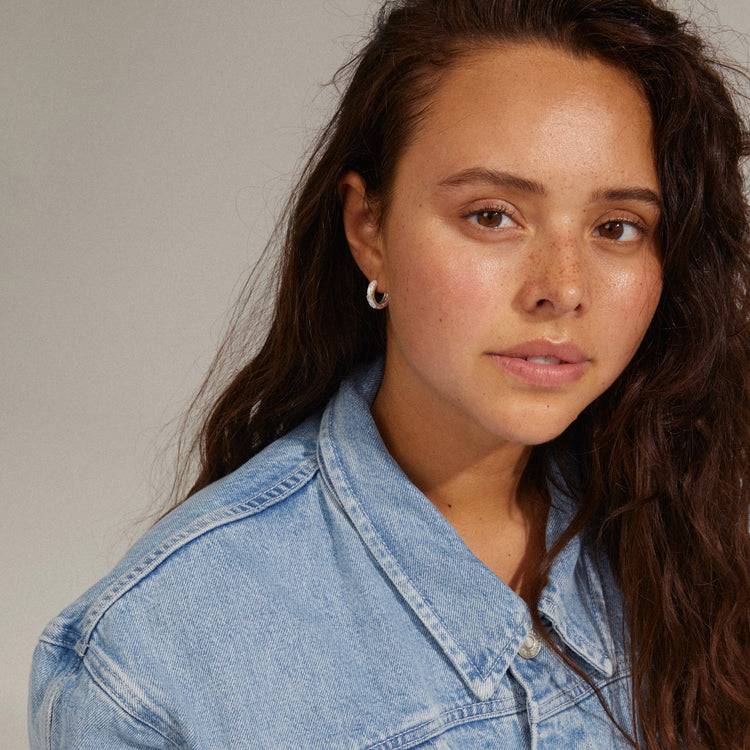 Pilgrim ELFRIDA Recycelte Creolen, Versilbert