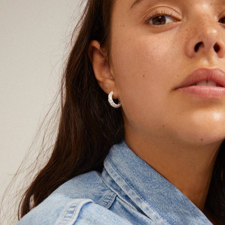 Pilgrim ELFRIDA Recycelte Creolen, Versilbert