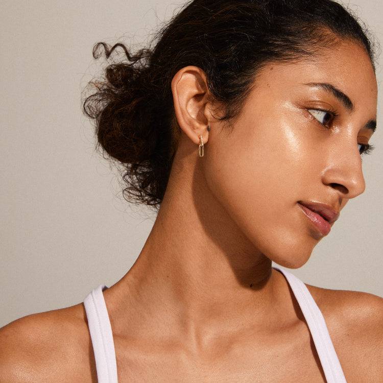 Pilgrim ELISE Recycelte Kristallohrringe, Vergoldet