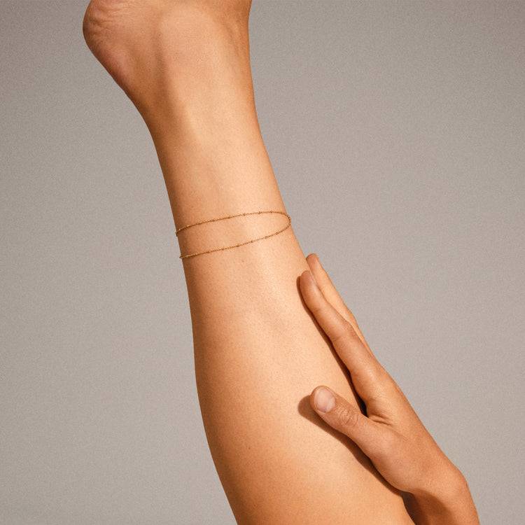 Pilgrim ELKA Fußkettchen, 2-in-1-Set, Vergoldet