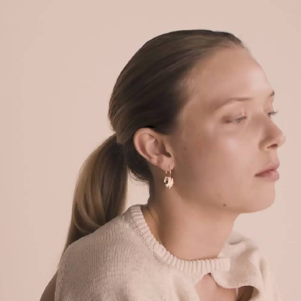 Pilgrim EM Wellenförmige Hoop-Ohrringe, Vergoldet