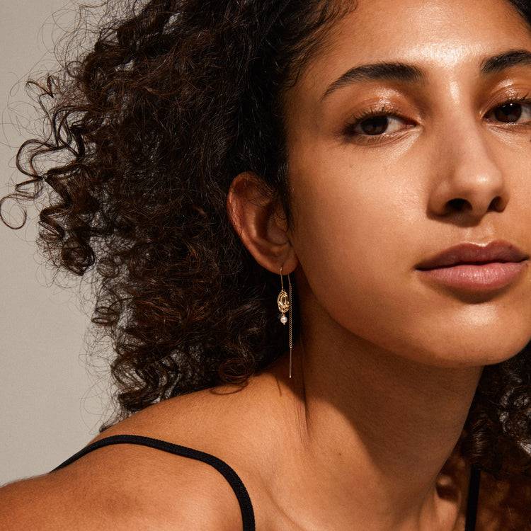 Pilgrim EMILIE Kettenohrringe, Vergoldet