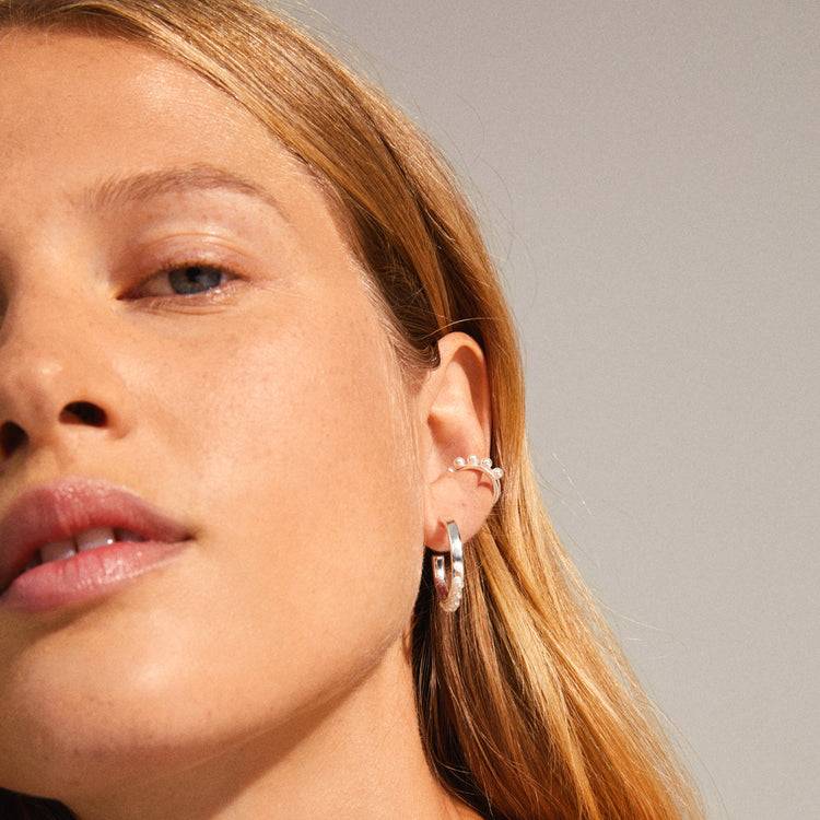 Pilgrim ENERGETIC Creolen Und Earcuff, Versilbert