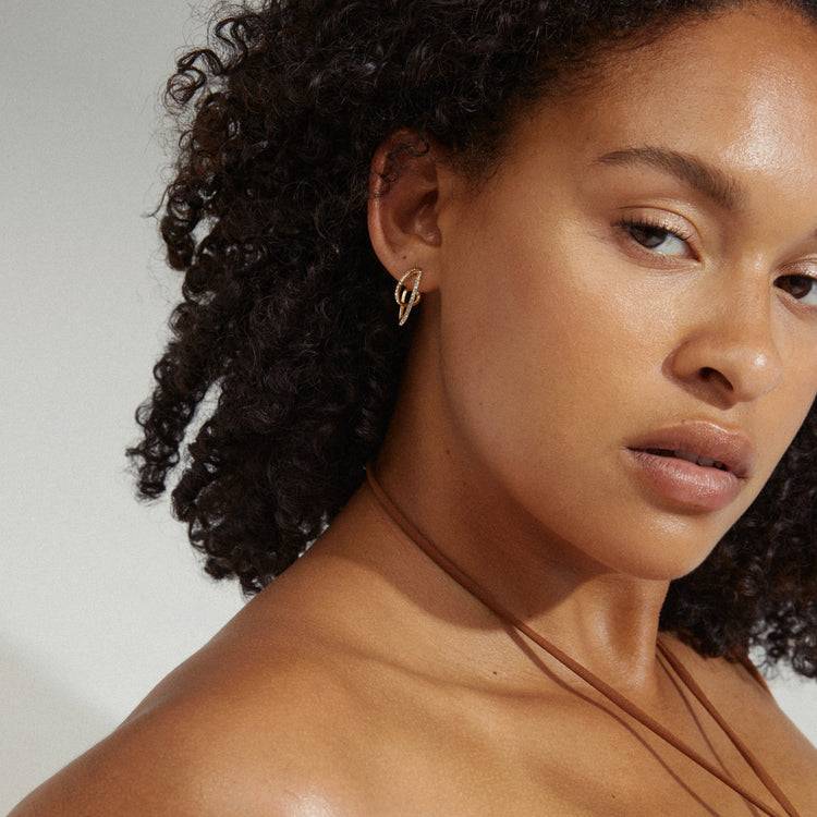 Pilgrim ETTY Kristallohrringe, Vergoldet