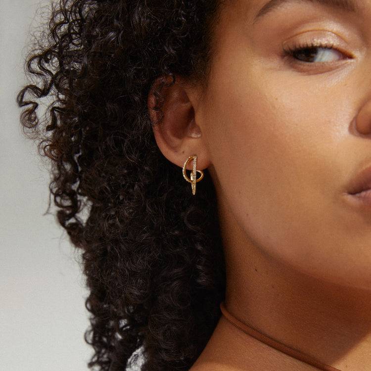 Pilgrim ETTY Kristallohrringe, Vergoldet