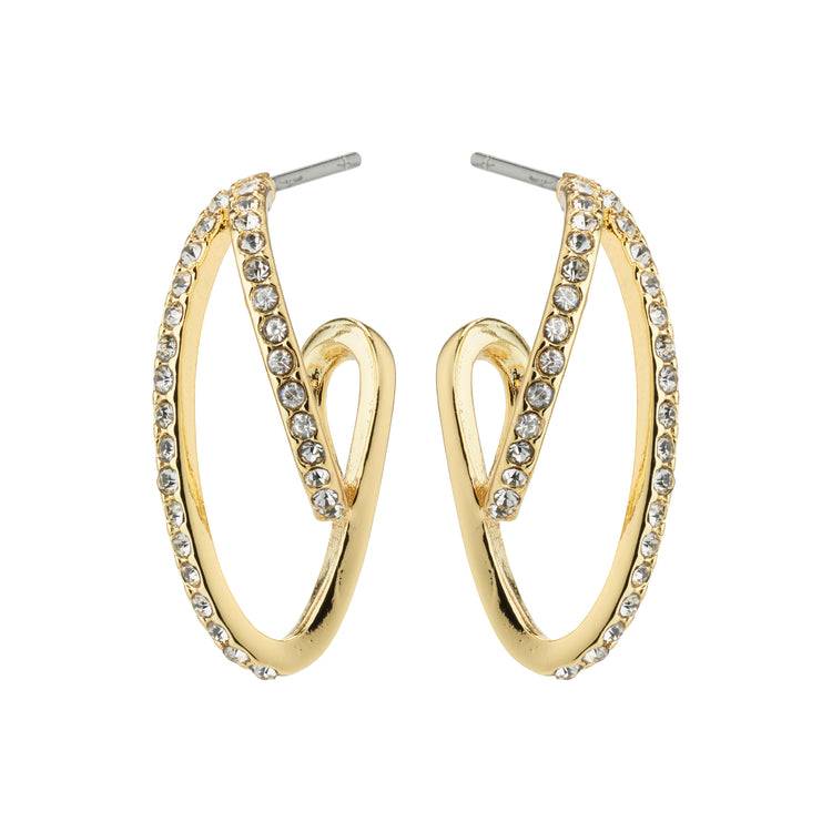 Pilgrim ETTY Kristallohrringe, vergoldet