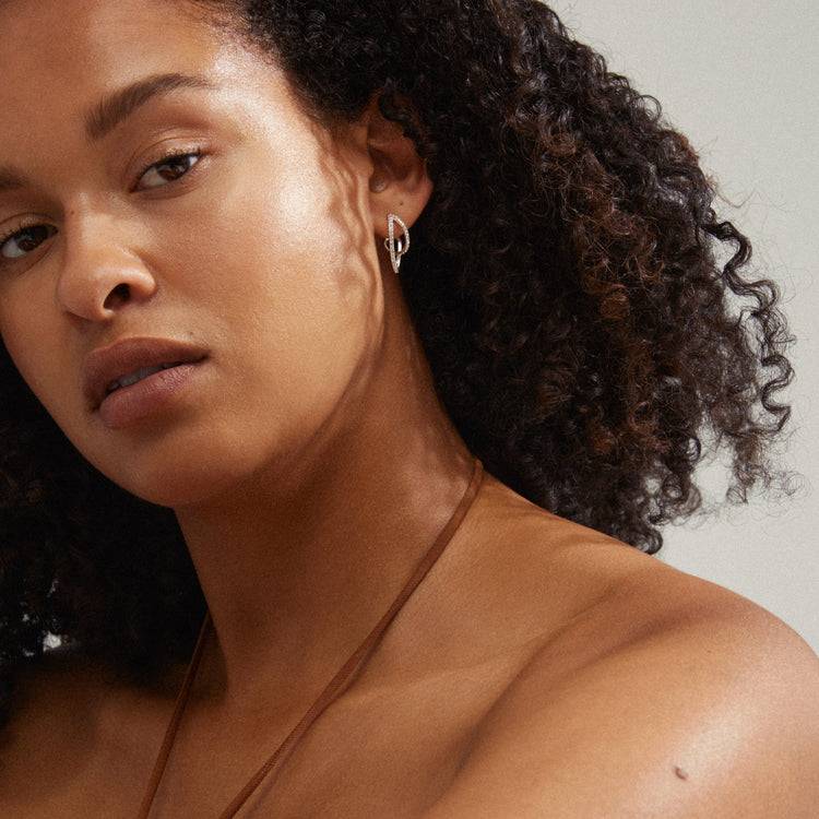 Pilgrim ETTY Kristallohrringe, Versilbert