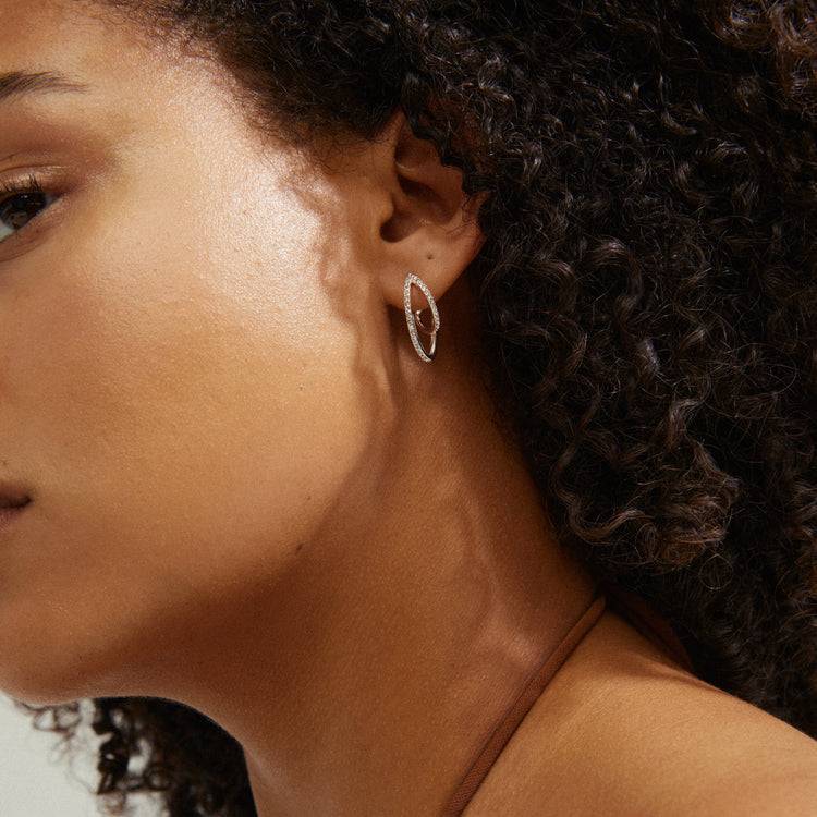 Pilgrim ETTY Kristallohrringe, Versilbert