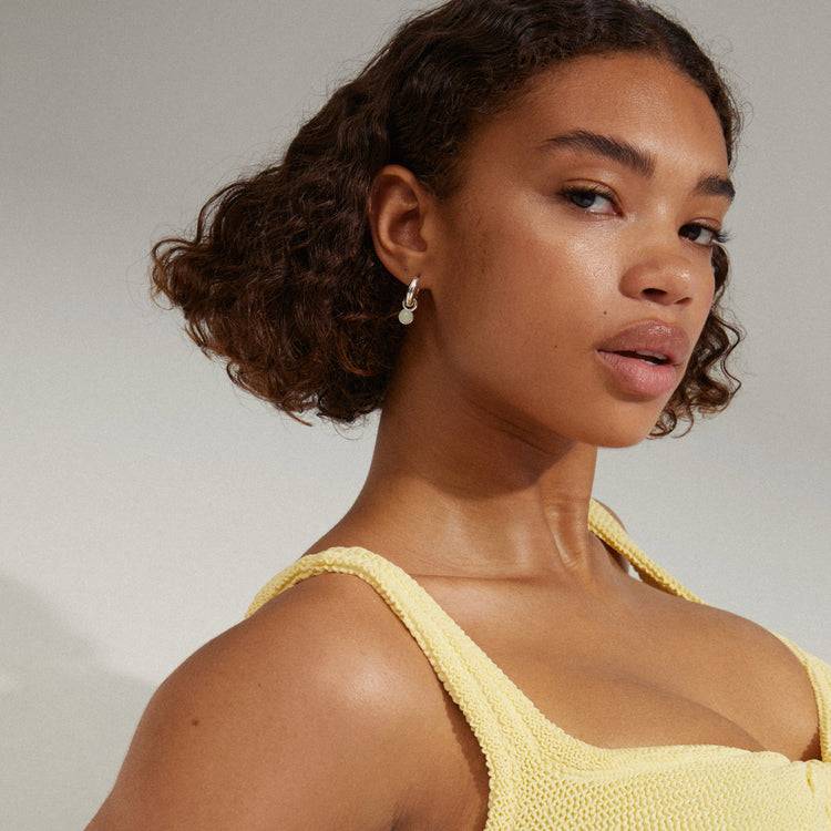 Pilgrim EVAH Recycelte, Blau Creolen, Versilbert