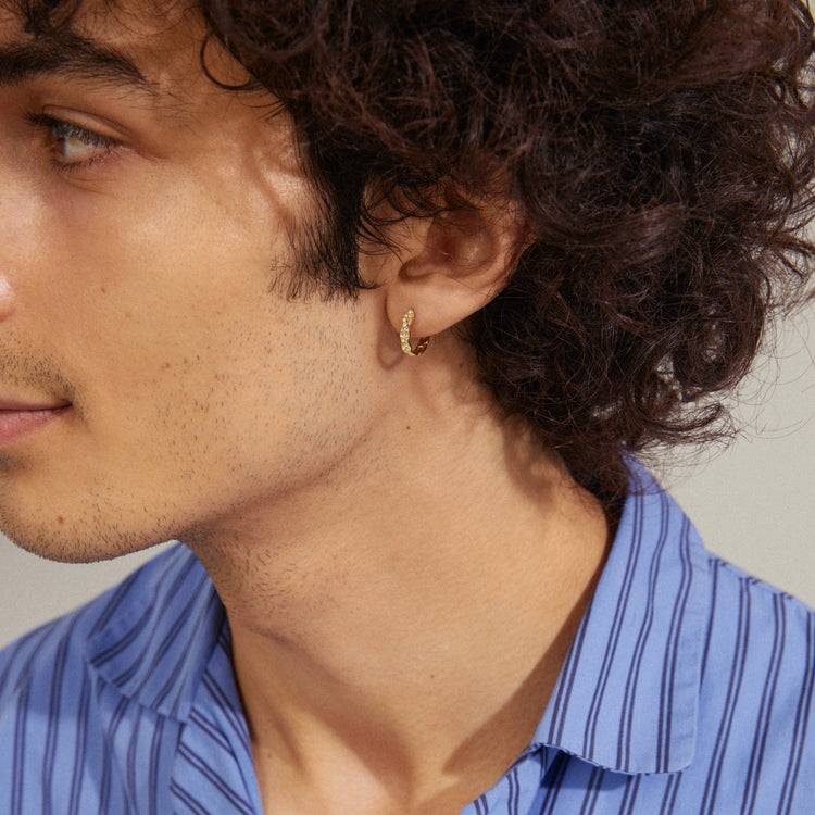 Pilgrim EZO Verdrehte Kristall-Creolen, Vergoldet