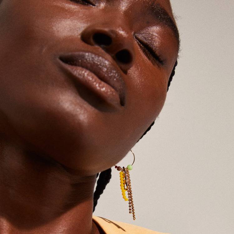 Pilgrim FIORELLA Mehrfarbige Creolen, Vergoldet