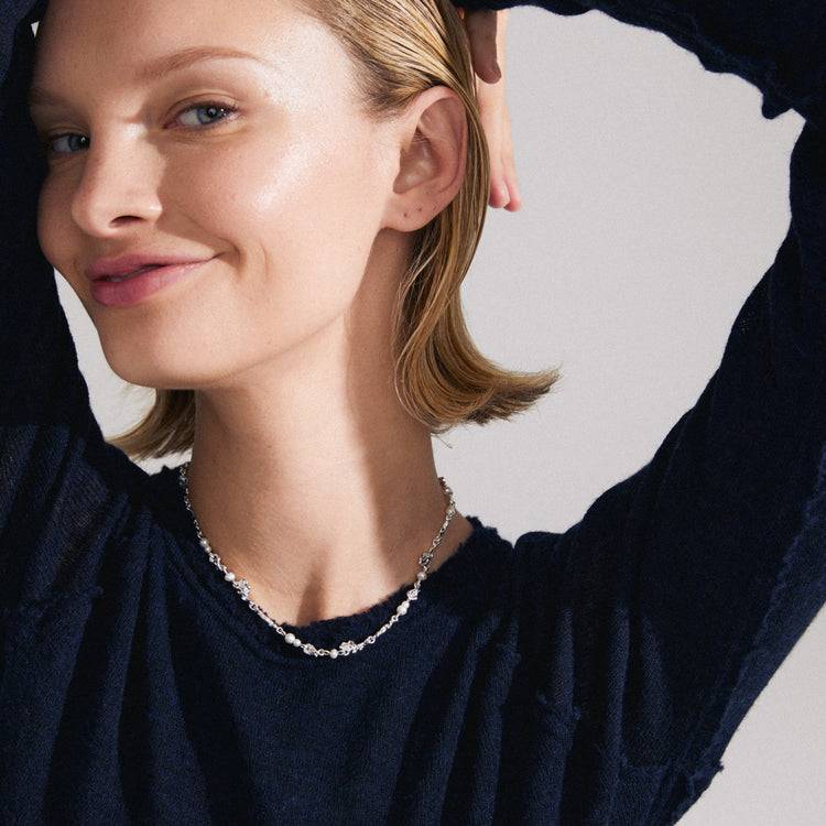 Pilgrim FOCUS Recycelte Halskette Versilbert