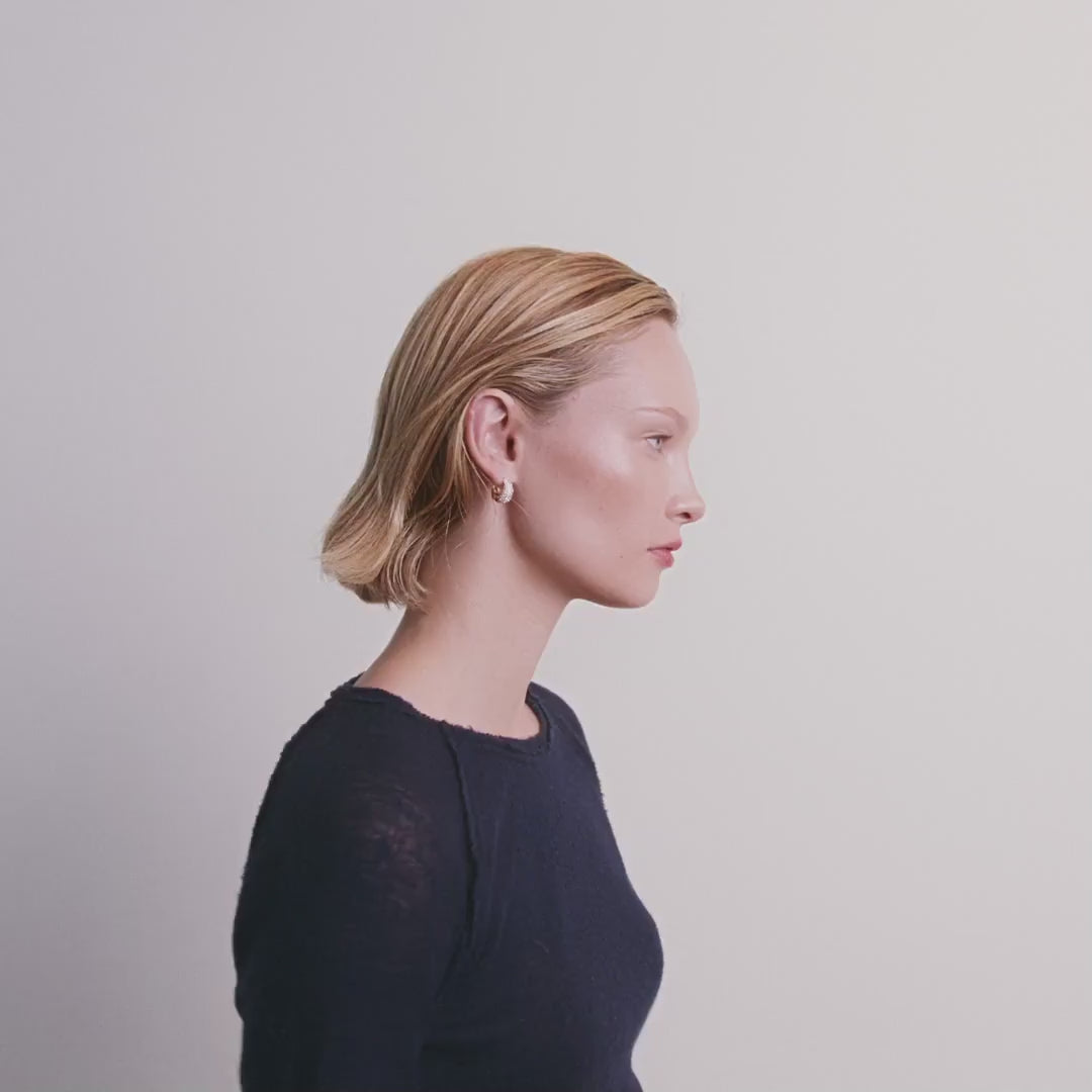 Pilgrim FOCUS Recycelte Kristallohrringe Vergoldet