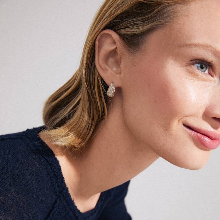 Pilgrim FOCUS Recycelte Kristallohrringe Vergoldet