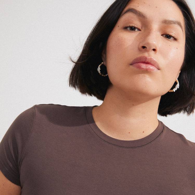 Pilgrim FORCE Hoop-Ohrringe Weiß/Vergoldet