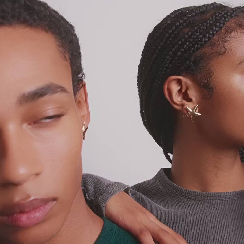 Pilgrim FORCE Recycelte Ohrringe, Vergoldet