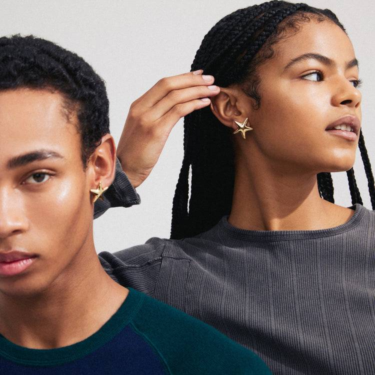 Pilgrim FORCE Recycelte Ohrringe, Vergoldet