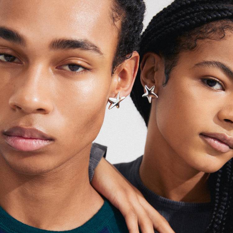 Pilgrim FORCE Recycelte Ohrringe Versilbert