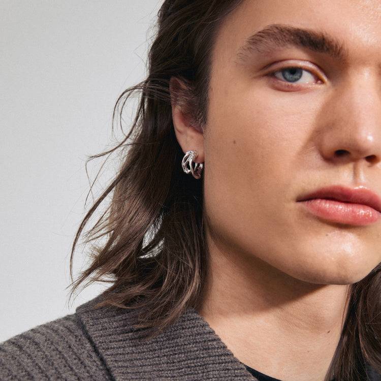 Pilgrim FOTINI Recycelte Creolen Versilbert